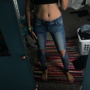 American Eagle ripped jeggings
